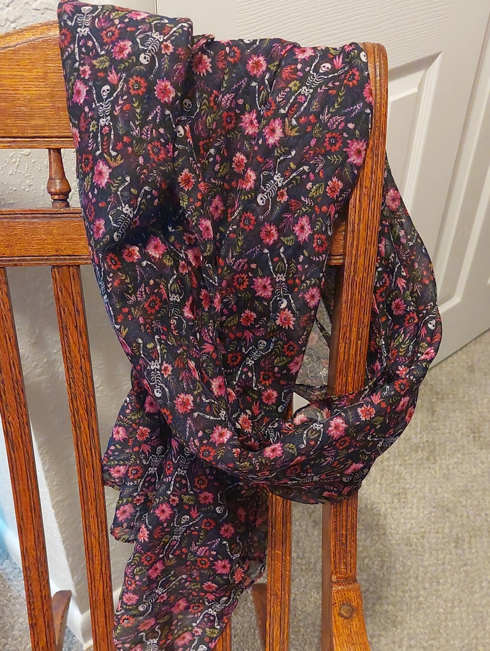 Floral Skeleton Scarf